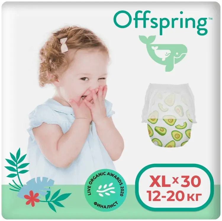 Подгузники-трусики Offspring XL, 30 шт