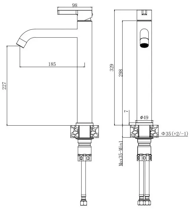 Смеситель VODA Vessel VSL25G, нержавеющая сталь, цвет золотистый купить,NaN