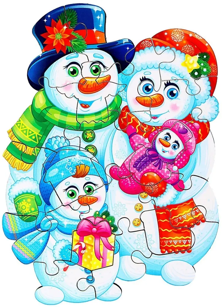 WoodLand Toys Снеговики 9293885 20 деталей купить,NaN
