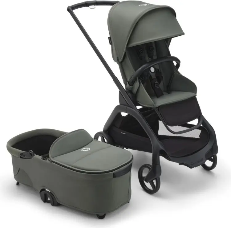 Коляска универсальная 2 в 1 Bugaboo Dragonfly, черный, зеленый