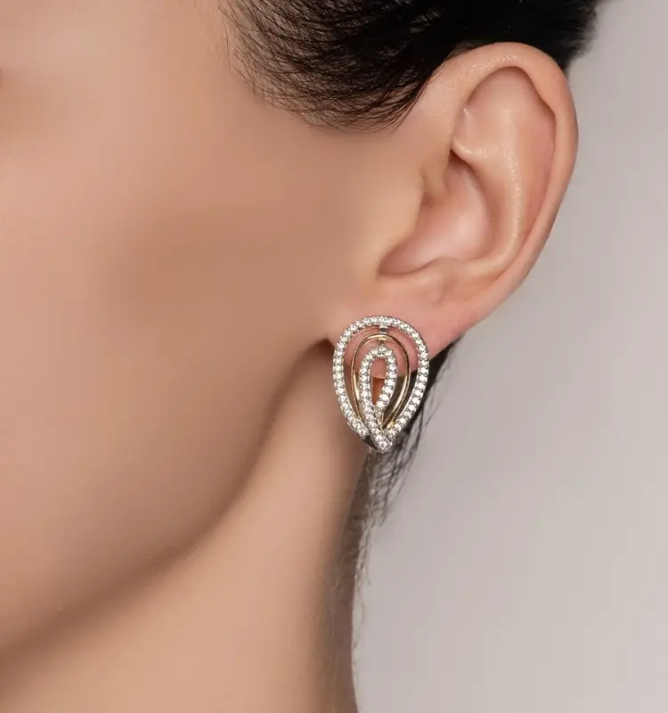 Серьги КРИСТАЛЛ NM12700226773 вес 9.24 г золото, фианит купить,628320