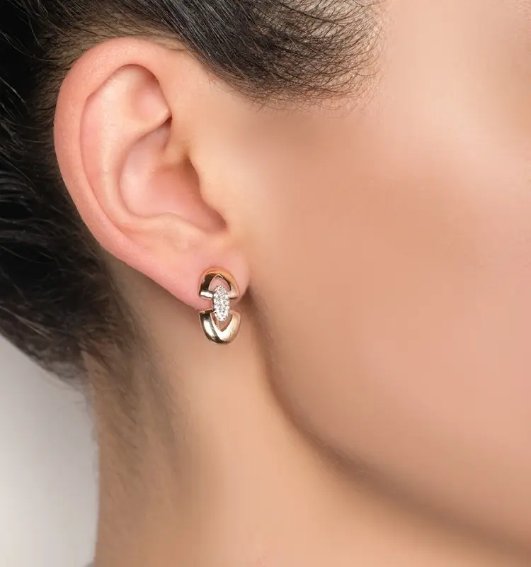 Серьги Династия 020702-1102 вес 2.4 г золото, фианит купить,163200