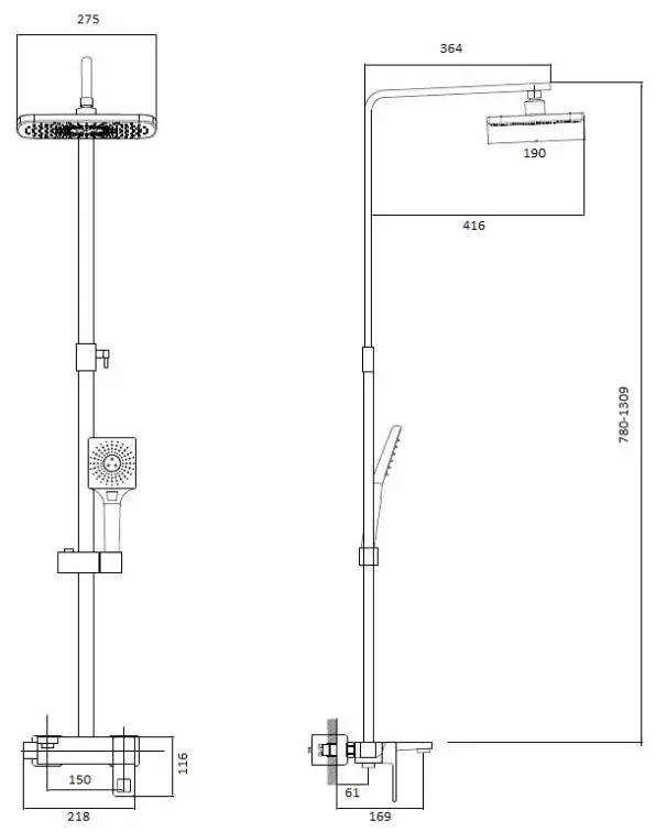 Haiba душевой набор (гарнитур) HB24615-7