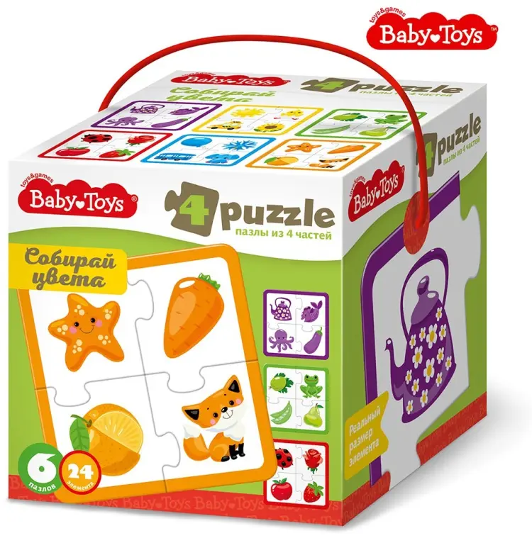 Пазлы MAXI «Собирай цвета» (24 элемента) Baby Toys купить,NaN