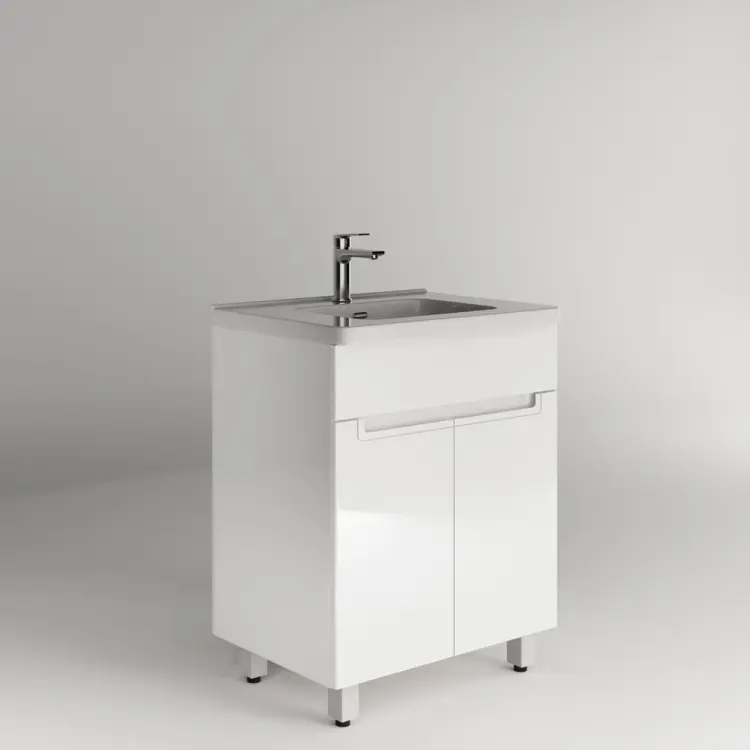 Тумба с раковиной Saniteco Оникс, 60x70x45 см, белый купить,NaN