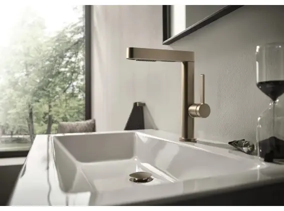 Смеситель Hansgrohe Finoris 76063140, латунь, цвет шлифованная бронза купить,456500