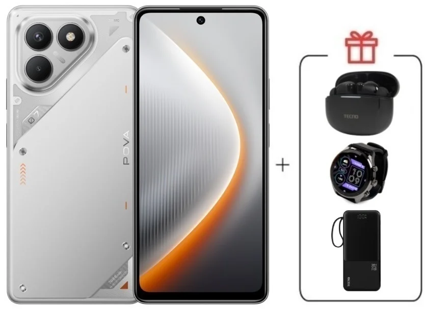 Смартфон Tecno Pova 7 Neo 8/128GB Magic Silver + подарок купить,NaN