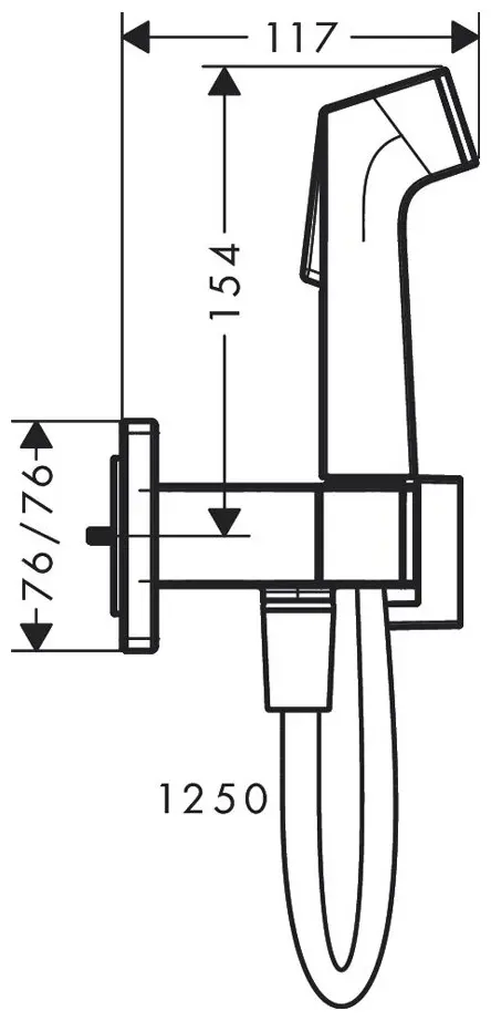 Hansgrohe ручной душ (лейка+шланг) 29233700 купить,NaN
