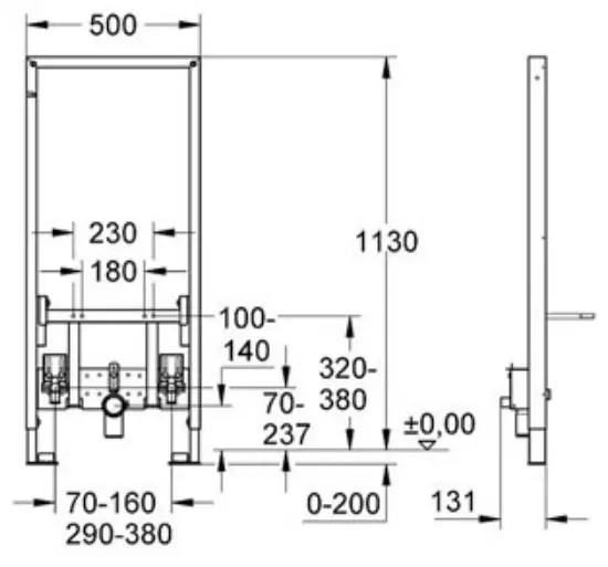Grohe рамная инсталляция Rapid SL 38553001