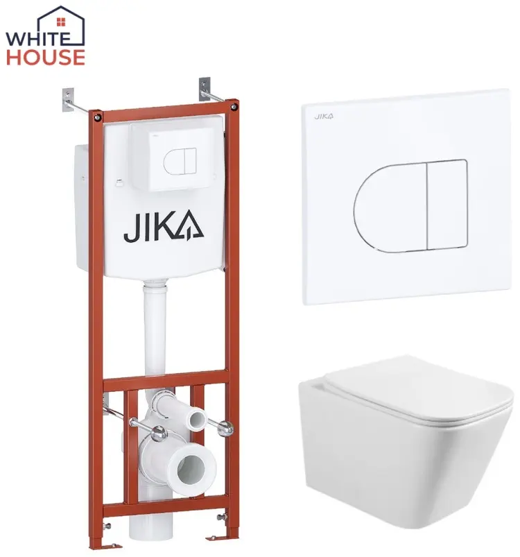 White House унитаз с инсталляцией JIKA с кнопкой белой + Унитаз подвесной SANITECO Tornado REIN ZENA, санфаянс купить,NaN