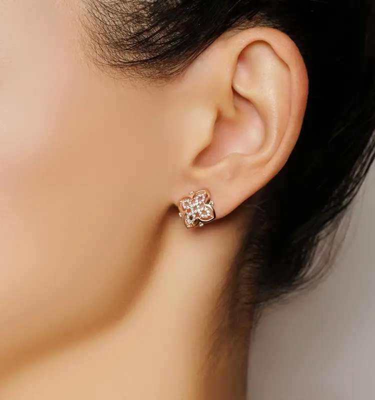 Серьги Династия 001022-1102 вес 2.65 г золото, фианит купить,180200