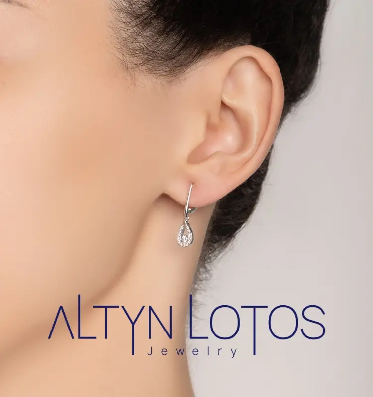 Серьги КРИСТАЛЛ NI99800226773 вес 3.09 г золото, фианит купить,210120