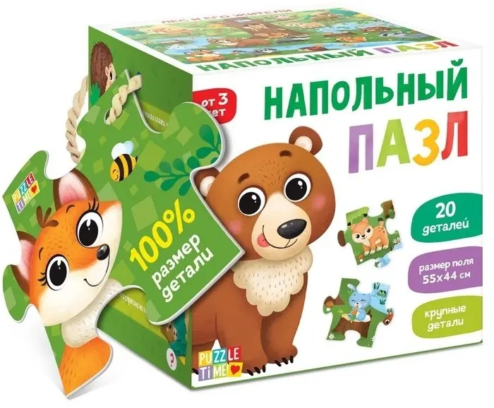 Puzzle Time Лес и его жители напольный 6031129 купить,NaN