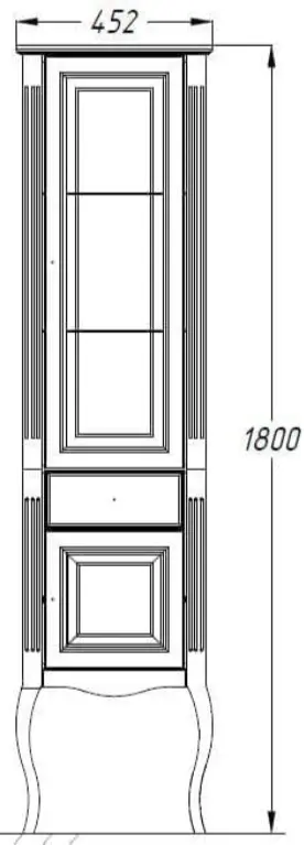 Шкаф напольный Opadiris 002156, 45.2x37x180 см, белый купить,NaN