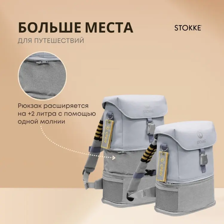Рюкзак Stokke полиэстер синий купить,NaN