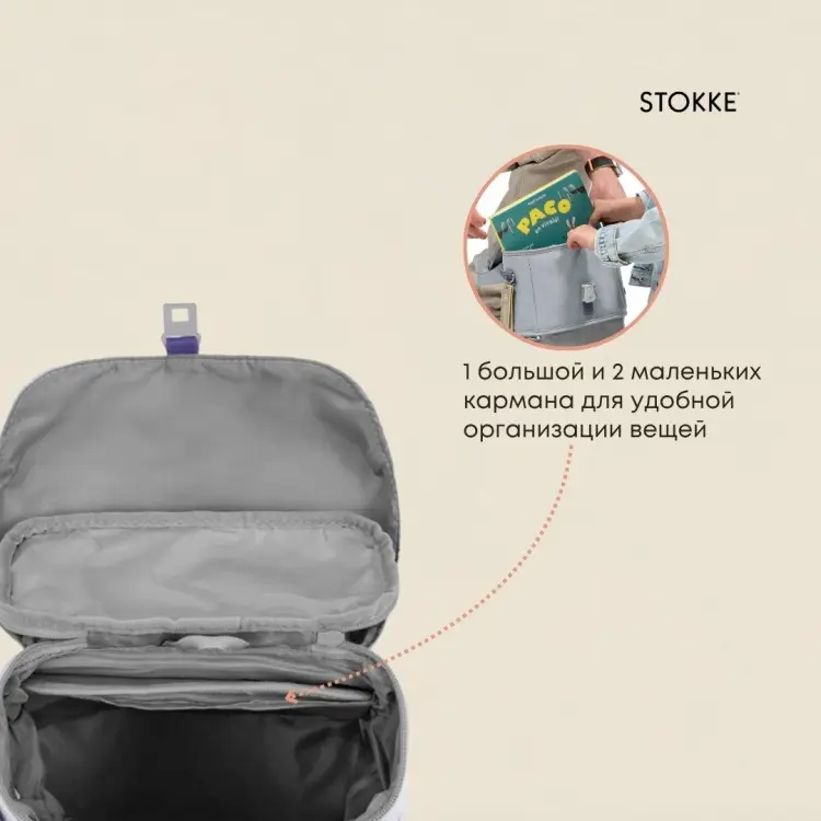 Рюкзак Stokke полиэстер синий купить,NaN