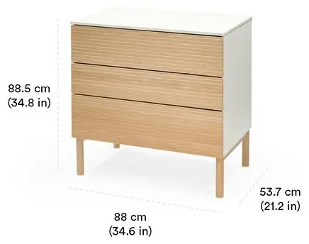 Комод Stokke Sleepi Changer, 88x53.7x98.5 см, массив бука, бежевый