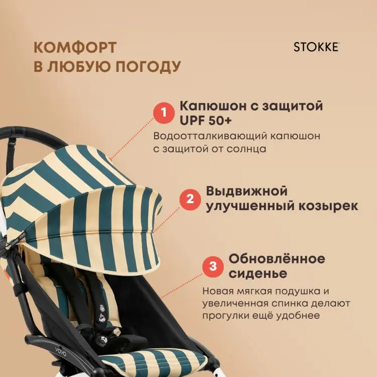 Прогулочный блок для коляски Stokke синий, 1 шт купить,NaN