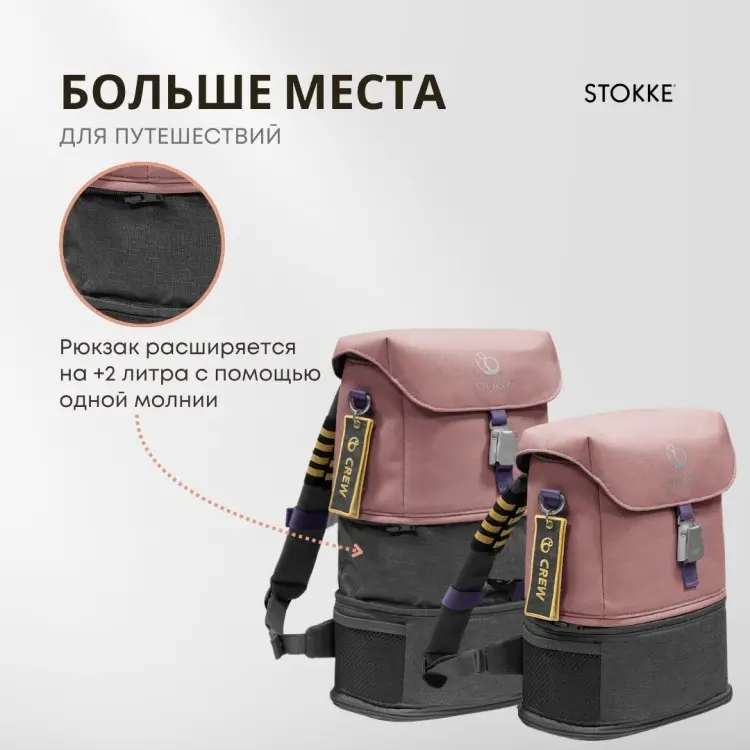 Рюкзак Stokke полиэстер фиолетовый купить,NaN