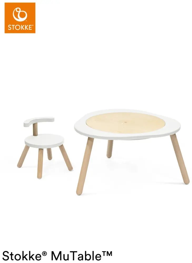 Stokke 627001 детский стол, 82x87x49 см, белый, бежевый купить,NaN