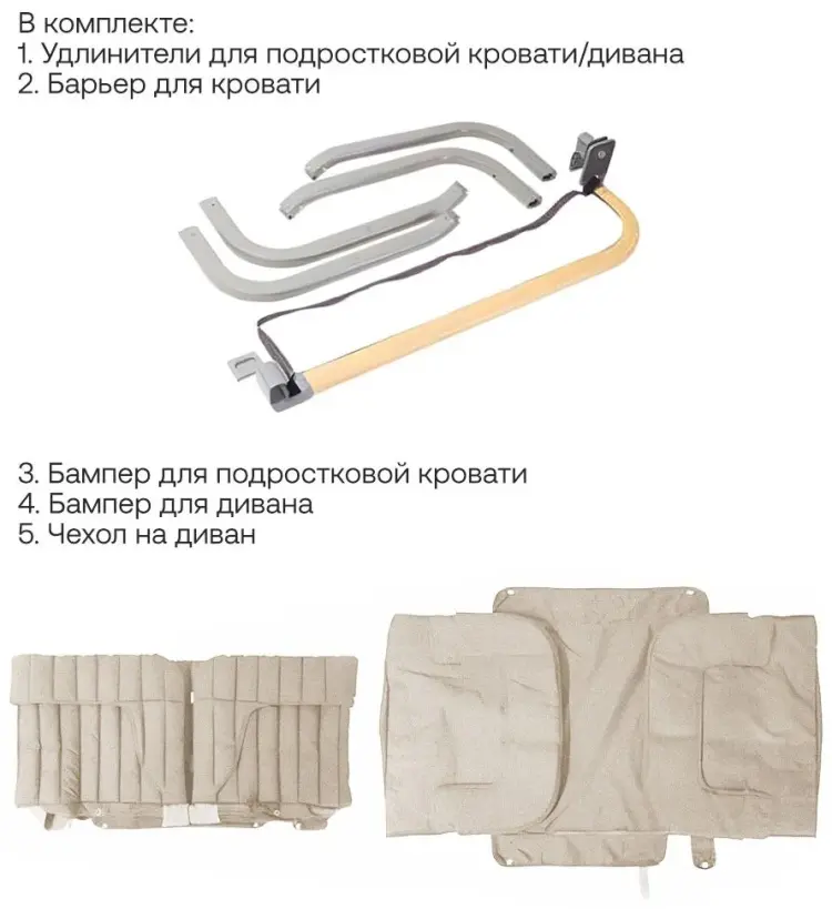 Бортик, вставка к кроватке 211219/7508 бежевый купить,NaN