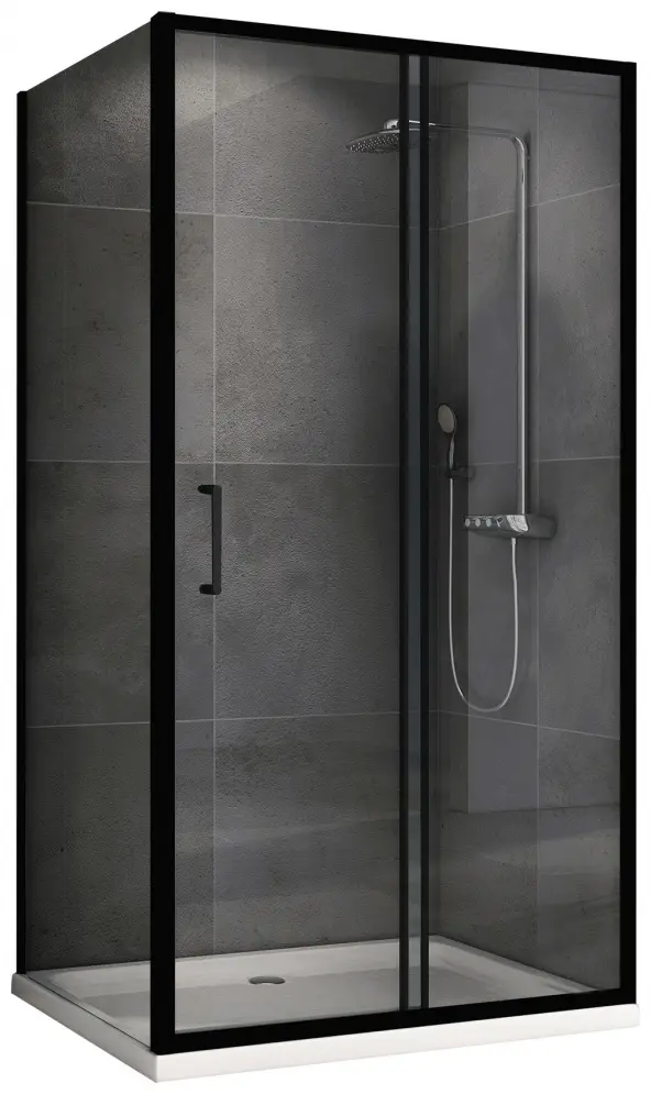 Душевое ограждение Abber двухстенное Schwarzer Diamant AG30140B5-S90B5, 900х1900 мм купить,NaN