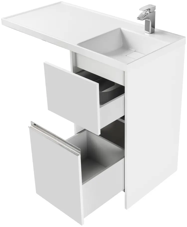 Тумба с раковиной Акватон Лондри 40 R/L, 105x86x50 см, белый купить,NaN