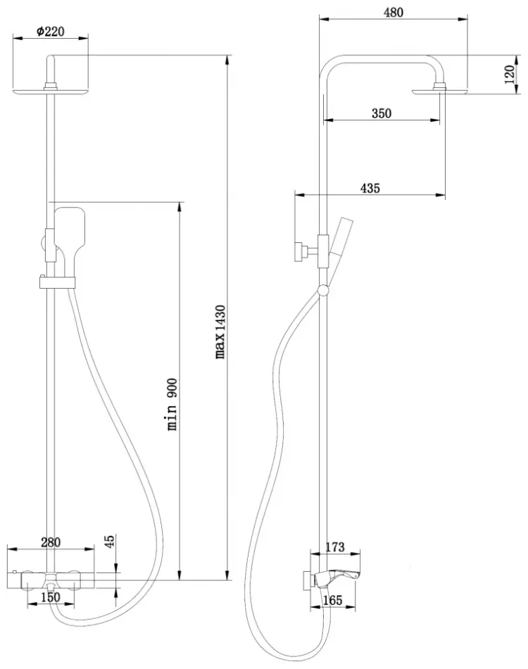 Abber душевой набор (гарнитур) Thermostat AF8516NGL купить,NaN