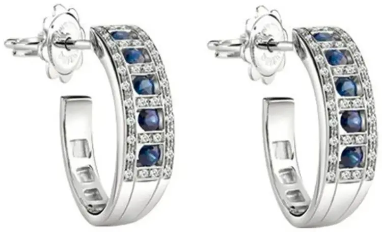Серьги Damiani 20062797 вес 6.99 г золото, бриллиант, сапфир купить,2683000