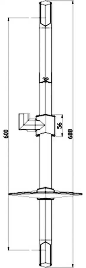Lemark штанга для душа 685х32 мм LM8066C, латунь купить,NaN