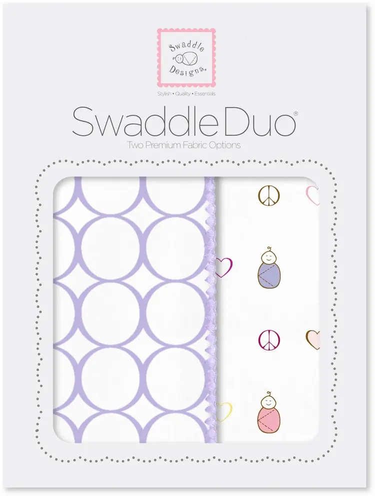 Пеленка текстильная Swaddle Designs SwaddleDuo SD-187L, 2 шт, 118x118 см купить,NaN