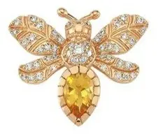 Моносерьга Bee Goddess PTKMTCTRCKPGKP вес 2.25 г золото, бриллиант, цитрин купить,NaN