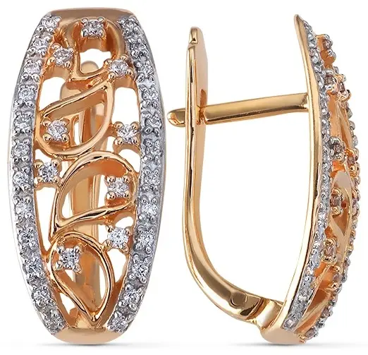 Серьги КРИСТАЛЛ NB47900226773 вес 5.79 г золото, фианит купить,393720