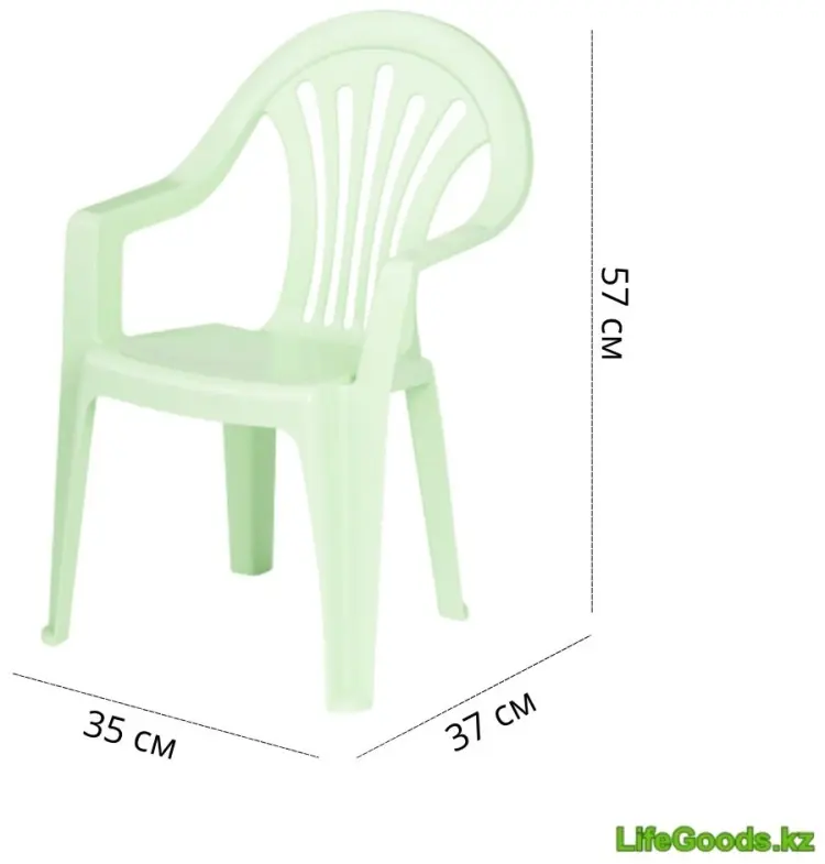Стул LifeGoods.kz LG5089, пластик, 35x37x57 см, светло-зеленый купить,NaN