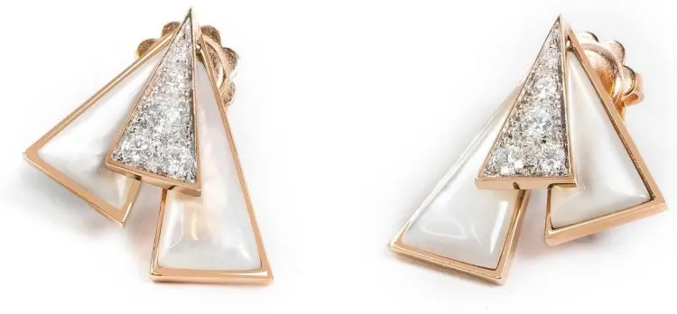 Серьги Utopia FLO10RB-05 вес 4.11 г золото, бриллиант, перламутр купить,NaN