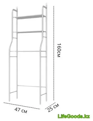 Стеллаж напольный LifeGoods.kz LG51673, 47x25x160 см, белый купить,NaN