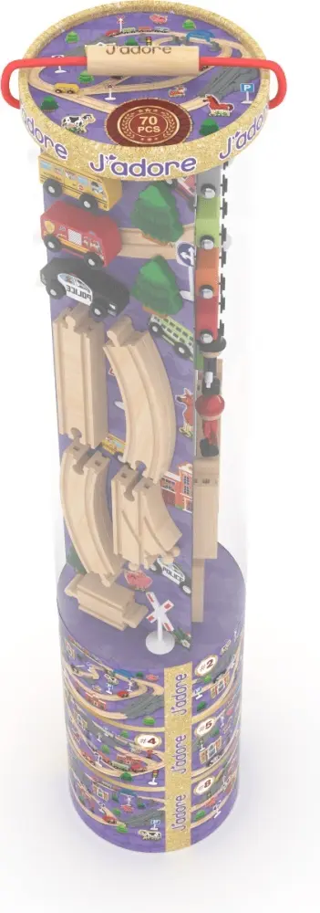 Железная дорога J'adore Mega Train Set 838596B12, дерево, мультиколор купить,NaN