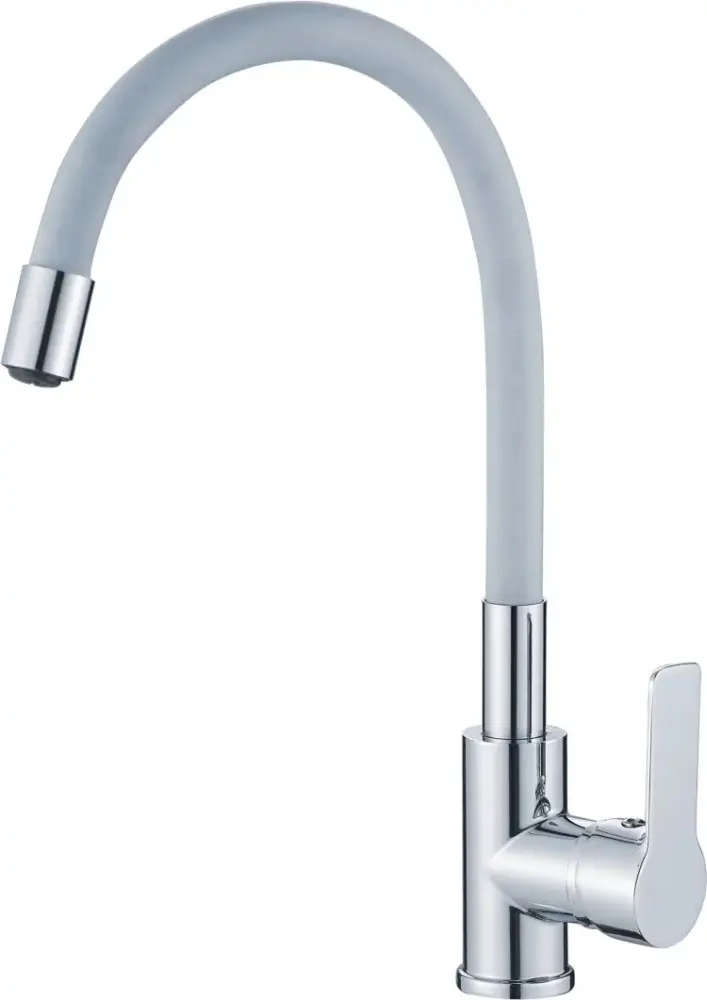 Смеситель с гибким изливом Haiba HB70112-3, латунь, цвет серый, хром купить,NaN
