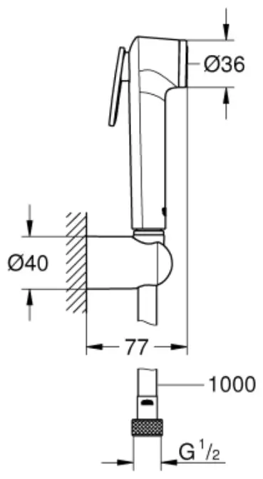 Grohe гигиенический душ TwistStop 26352000