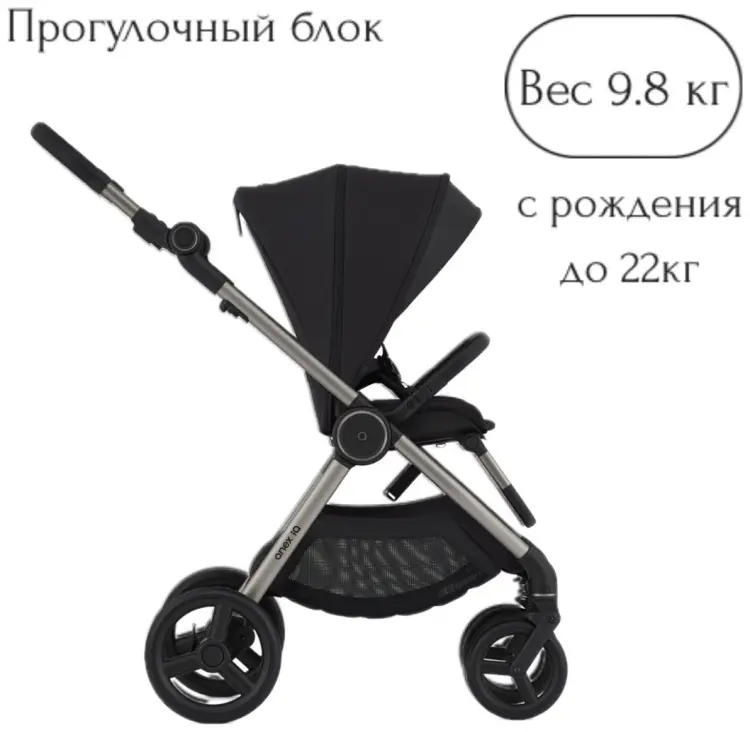 Коляска трансформер Anex IQ Premium Darke, черный