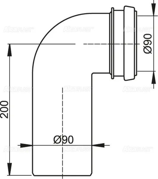 Сифон Alcaplast M908 90 мм