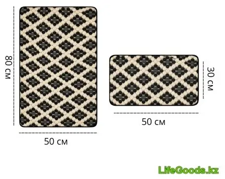 LifeGoods.kz комплект ковриков LG51675 80x50 см, микрофибра купить,NaN