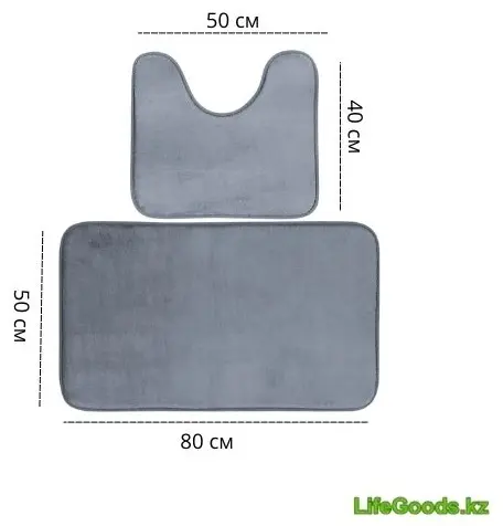 LifeGoods.kz комплект ковриков LG51676 80x50 см, полиэстер купить,NaN