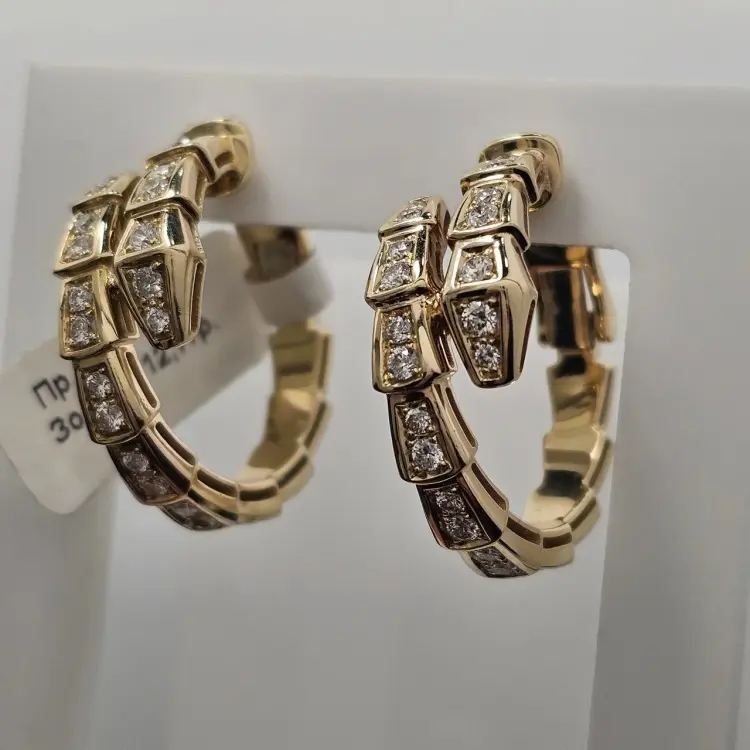 Серьги Deimantas 117310338 вес 12.7 г золото, бриллиант купить,NaN