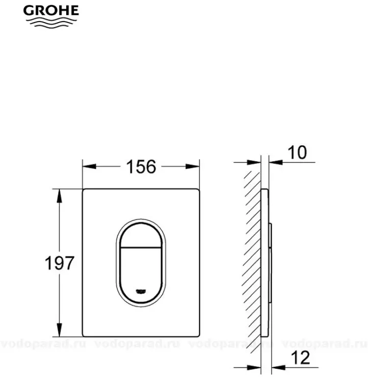 Grohe кнопка смыва Arena Cosmo 38840 купить,NaN