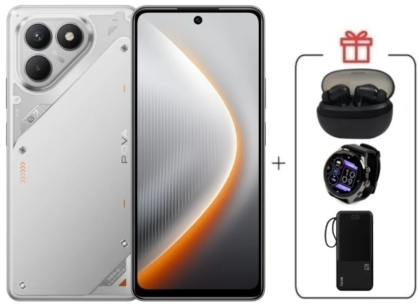 Смартфон Tecno Pova 7 Neo 8/128GB Magic Silver + подарок купить,NaN