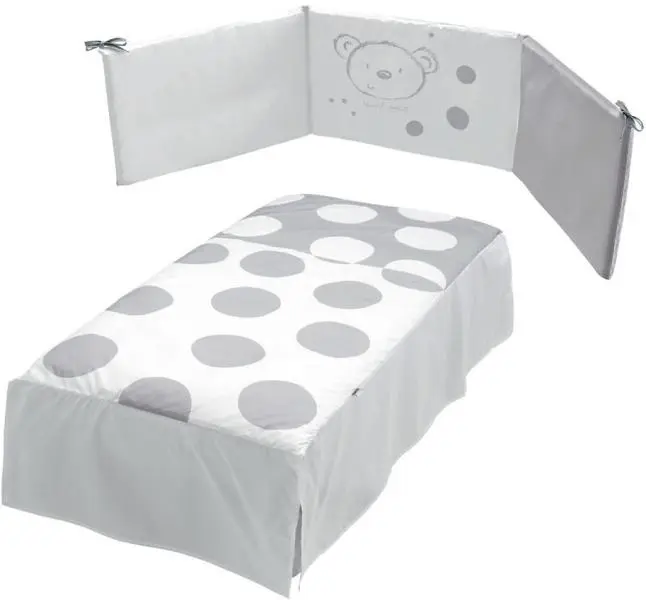 Комплект белья Micuna Sweet Bear TX-700, хлопок, серый, белый купить,NaN