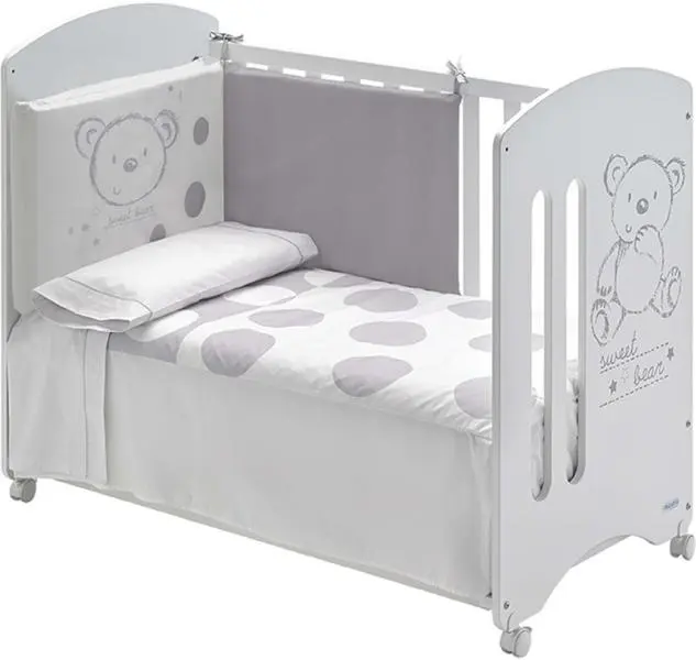 Комплект белья Micuna Sweet Bear TX-700, хлопок, серый, белый купить,NaN