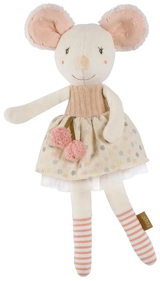 Мягкая игрушка Fehn Мышка, высота 30 см, розовый купить,NaN