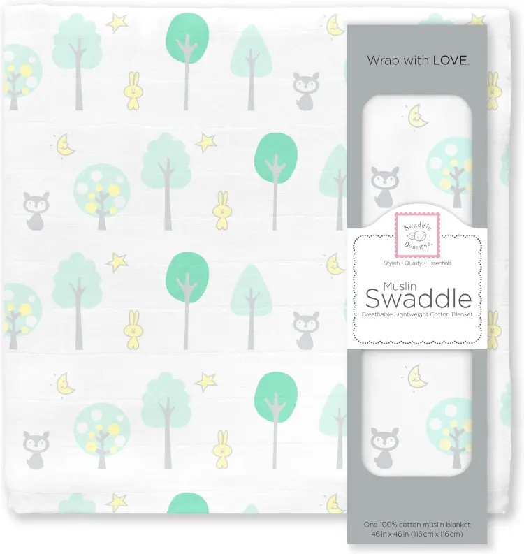 Пеленка текстильная Swaddle Designs Muslin Swaddle Single SDM-156SC, 1 шт, 115x115 см купить,NaN